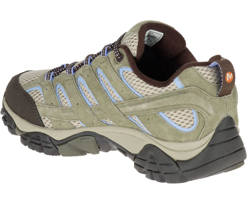 Buty Trekkingowe Merrell Damskie Oliwkowe - Moab 2 Waterproof - 029485-NWU